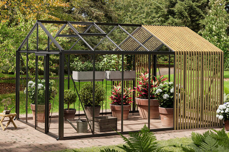 Aluminum Greenhouses with Exclusive Accoya Wood Design Elements